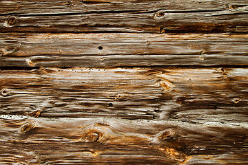 Image showing weathered old brown wooden texture