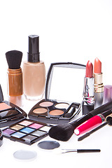 Image showing set of cosmetic makeup products