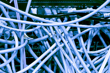 Image showing cables connected to servers 