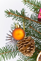 Image showing Christmas tree decorated