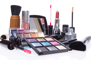 Image showing set of cosmetic makeup products