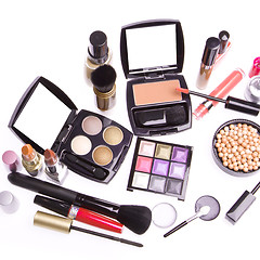 Image showing set of cosmetic makeup products