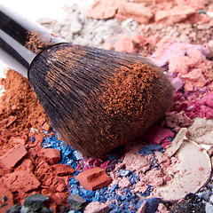 Image showing set of crushed eyeshadows