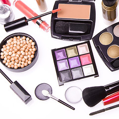 Image showing set of cosmetic makeup products