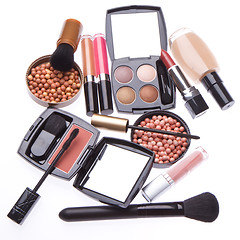 Image showing set of cosmetic makeup products