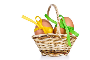 Image showing basket with easter eggs