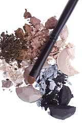 Image showing multicolored crushed eyeshadows