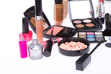 Image showing set of cosmetic makeup products