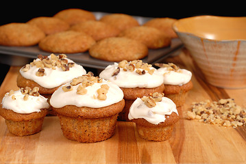 Image showing Banana walnut muffins