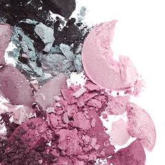 Image showing multicolored crushed eyeshadows