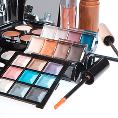 Image showing set of cosmetic makeup products