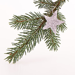 Image showing Christmas tree with star