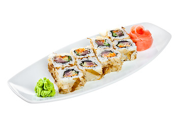 Image showing Sushi (Roll Kazuma) on a white background