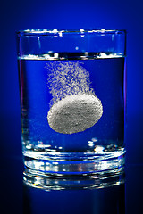 Image showing Tablet in a water glass