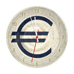 Image showing euro clock isolated