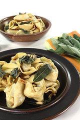 Image showing tortellini with sage butter