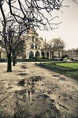 Image showing Colors of Notre Dame Cathedral in Winter