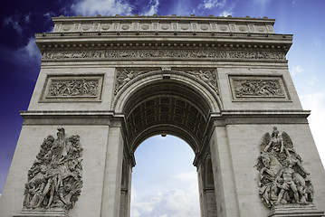 Image showing Arc de Triomphe in Paris