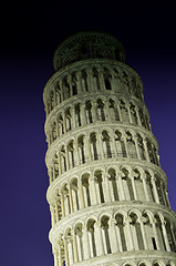 Image showing Torre di Pisa by Night, Architectural Detail