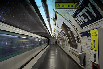 Image showing Metro Stop Interior in Paris