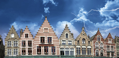 Image showing Buildings of Bruges in Belgium