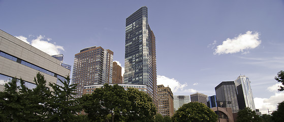 Image showing Panoramic View of New York City Buildings