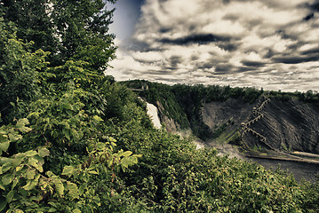 Image showing Colors of Montmorency Falls in Quebec