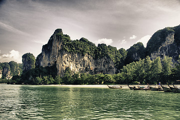 Image showing Colors of Sky and Vegetation in a Thai Island