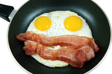 Image showing Eggs and bacon