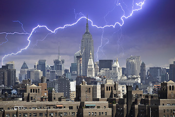 Image showing Stormy Sky over New York City