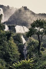 Image showing Stunning view of Marmore Waterfalls, Umbria