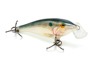 Image showing Artificial fish with hooks