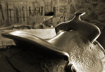 Image showing Old saddle