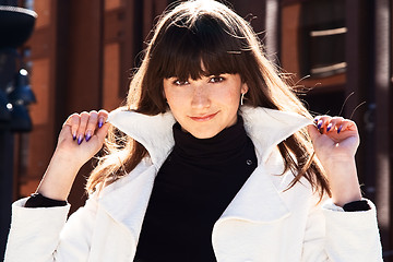 Image showing Stylish brunette girl