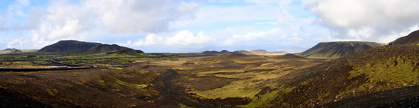 Image showing Panoramic view of a valley