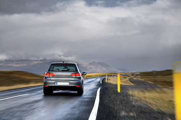 Image showing Car on a road in a countryside