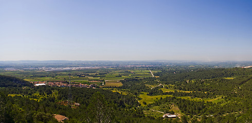 Image showing panoramic view to a valley in spain