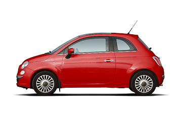 Image showing Red compact hatchback