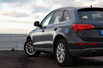 Image showing Rear view of a luxury SUV