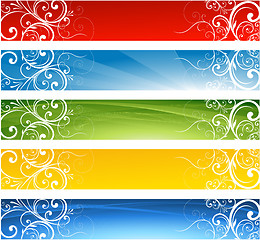 Image showing Abstract website floral banners