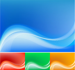 Image showing Blue abstract composition background