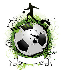 Image showing Colorful grunge soccer background