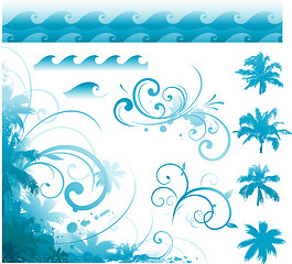 Image showing Tropical elements design