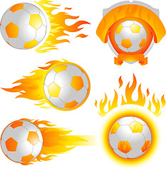 Image showing Fire soccer emblem