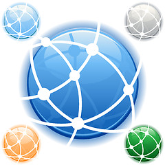 Image showing Network icon in blue on isolated white background