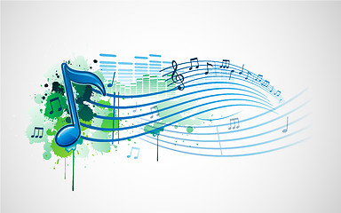 Image showing Colorful music background