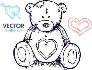 Image showing hand drawn teddy bear