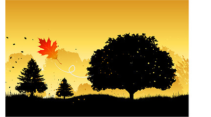 Image showing Autumn background design