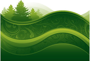 Image showing Green environment floral background