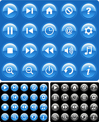 Image showing Glossy media internet buttons